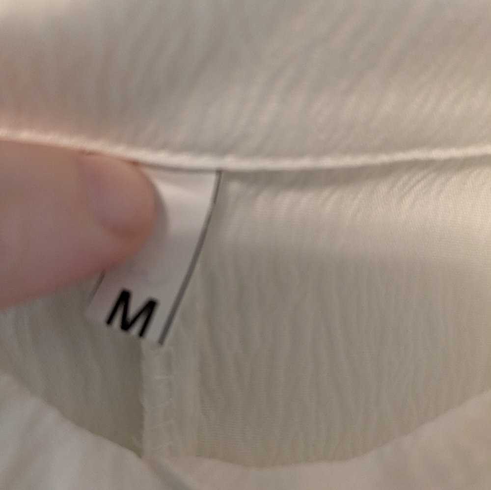 White Dress/Cover-up Size Medium. - Picture 3 of 3